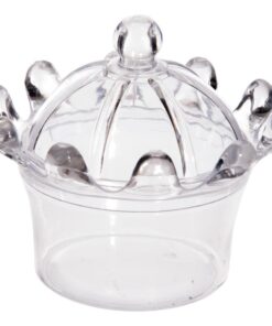 contenant dragées couronne princesse plexi