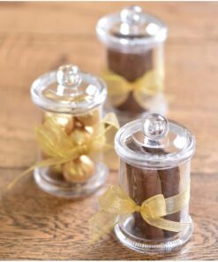 petite bonbonnière à dragées pot plexi