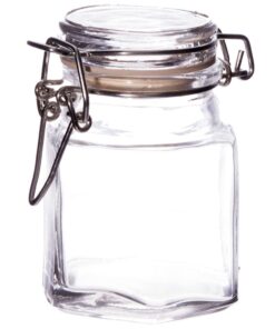 Contenant dragées bocal verre hexagonal