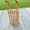 Location luge traineau en bois vintage mariage hiver