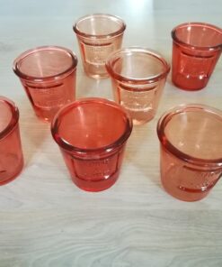 Location 7 pots vase vintage photophore pêche oranger