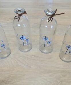 Location 4 bouteille ancienne motif bleu