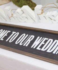 Location grand panneau mariage Welcome to our wedding