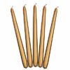 Bougies flambeau luxe chandelle or métallisé x 10