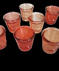 Location 7 pots vase vintage photophore pêche oranger