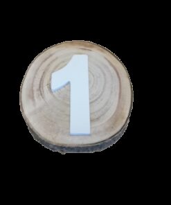 Location 10 numéros de table rondin de bois naturel