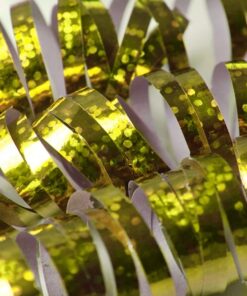 18 rouleaux Serpentins Holographiques Brillants doré