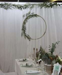Location 3 rideaux blanc unis déco arche