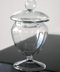 20 Mini Bonbonnière en verre sur pied H12cm