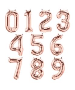Ballon geant mylar rose gold chiffres 86cm