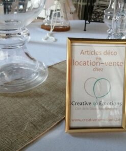 Location cadre photo doré cuivré marque table