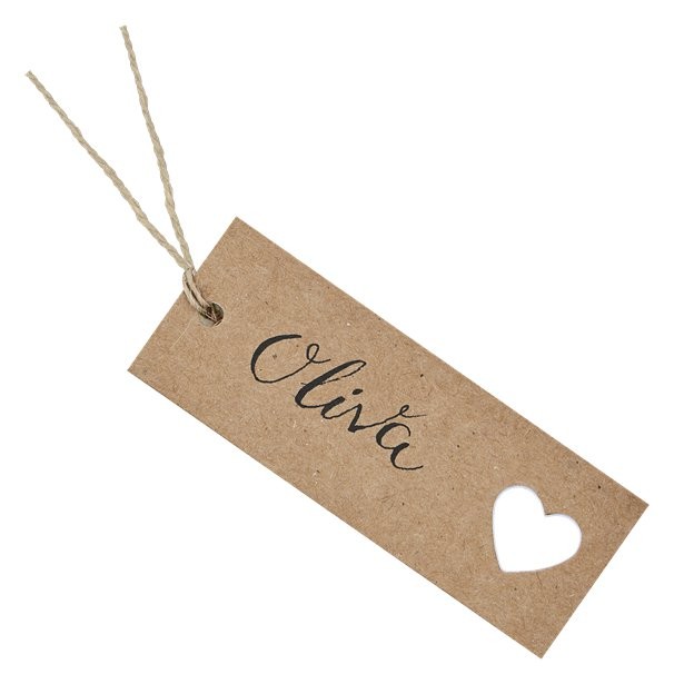 Etiquettes tags kraft coeur mariage rustique et champêtre Etiquettes tags kraft coeur mariage rustique et champêtre