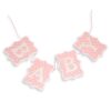 LOCATION guirlande baby rose à pois en bois 60cm