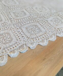 Location plaid nappe crochet dentelle bohème