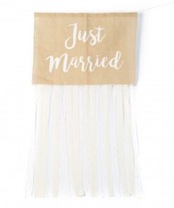 Kit déco voiture mariage champêtre jute dentelle