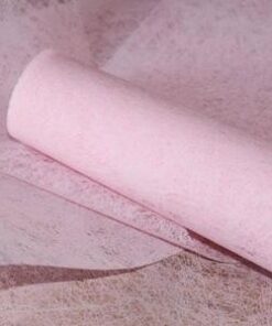 Chemin de table intissé luxe rose clair 30cm 5M