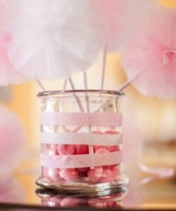 Ruban Autocollant Rose paillettes masking tape