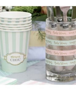 Ruban baby shower rose autocollant 3M