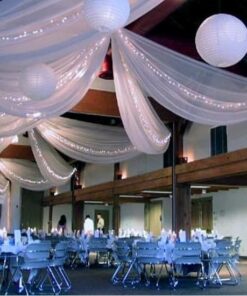 Tulle blanc tenture mariage blanc 80cm 9M