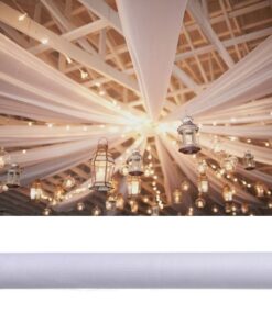 Tulle blanc tenture mariage blanc 80cm 9M