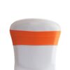 Bandeau lycra ORANGE noeud ceinturage chaise