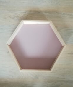 Location plateau hexagonal rose et bois