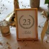 Location cadre photo doré cuivré marque table