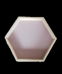 Location plateau hexagonal rose et bois