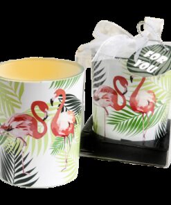 Location Bougeoir photophore tropical flamant rose