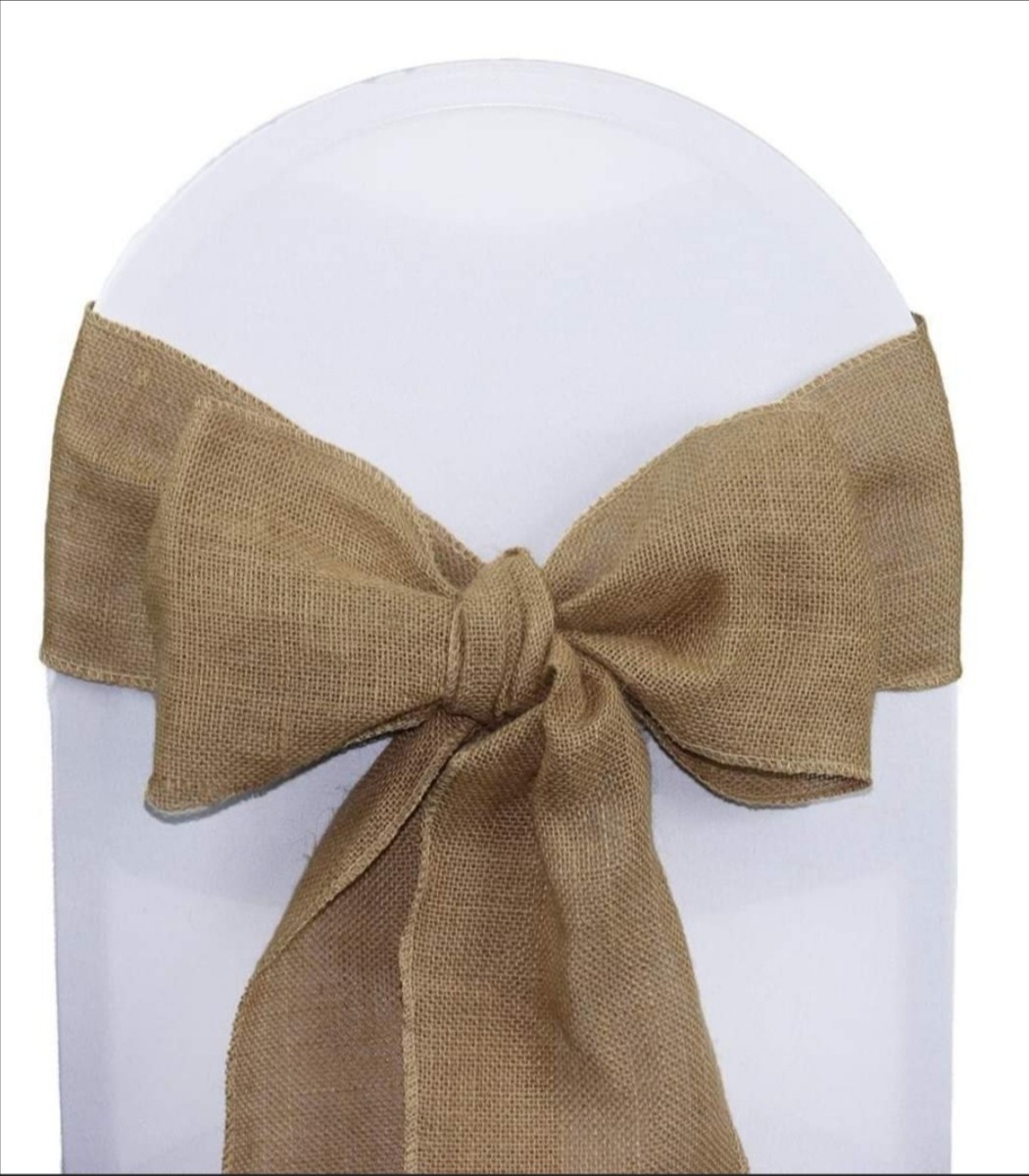 Location noeud de chaise lin naturel style jute Location noeud de chaise lin naturel style jute