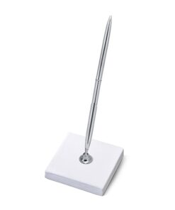 Le porte stylo mariage blanc et argent