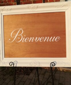 Location Panneau de Bienvenue Mariage effet bois