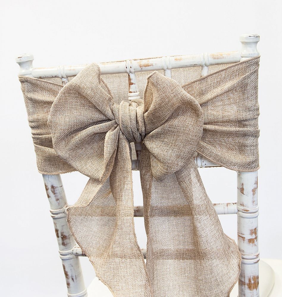 Location noeud de chaise lin naturel style jute Location noeud de chaise lin naturel style jute