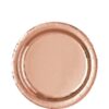 8 assiettes dessert en carton rose gold cuivré