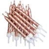 12 bougies anniversaire rose gold doré cuivré