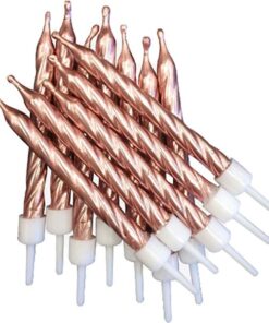 12 bougies anniversaire rose gold doré cuivré