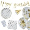 Boîte à fête anniversaire motifs doré à pois