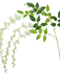 Glycine artificielle blanche x 4 fleurs mariage