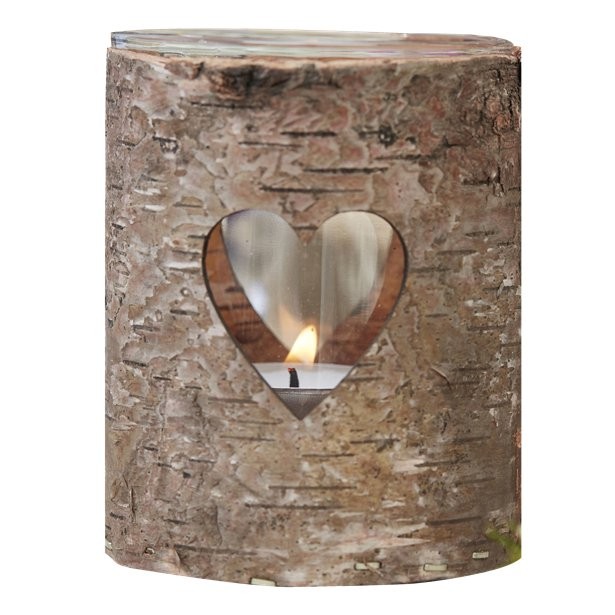 Bougeoir en Bois Coeur rondin 9 cm Bougeoir en Bois Coeur rondin 9 cm