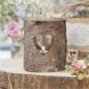 Bougeoir en Bois Coeur rondin 9 cm