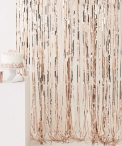 Rideau de franges rose gold cuivré 1M 2M50H