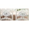 2 plaques de chaise mariage Mr Mrs bois blanc cerusé