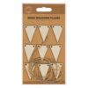Mini guirlande 9 fanions bois ficelle jute