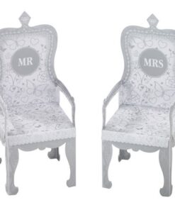Mr & Mrs trônes à cupcakes mariés