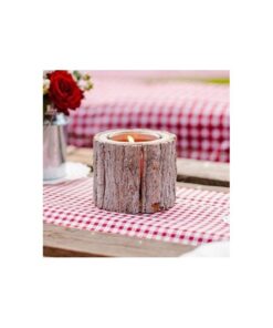 Rondin de bois Vase bougeoir centre de table