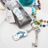 Porte clé tong cadeau invité mariage thème mer