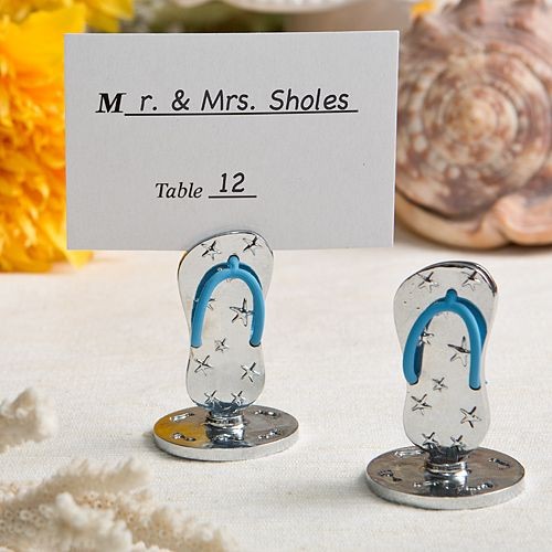 Mini tong marque table mariage thème marin Mini tong marque table mariage thème marin