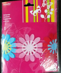 Guirlande accordéon de fleurs multicouleurs 3M