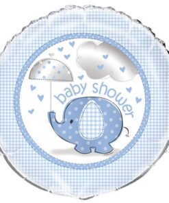 Ballon Alu baby shower Bleu éléphant 46 cm