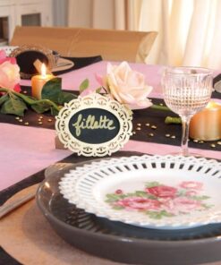 Location 2 cadre ardoise baroque blanc